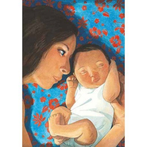 Quentin Gréban Dobbeltkort m. rd kuvert - Baby