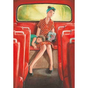 Quentin Gréban Dobbeltkort m. rd kuvert - Bustur