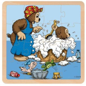 Rasmus Klump Trpuslespil, Badetid, 16 brikker