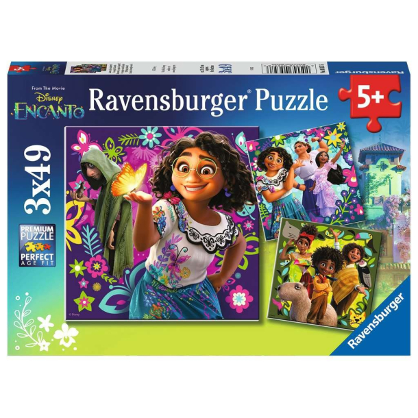 Ravensburger Puslespil, Encanto, 3 x 49 brikker