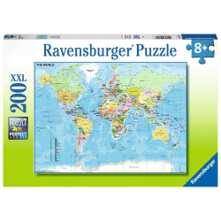 Ravensburger Puzzle, Map of the World, XXL 200 brikker