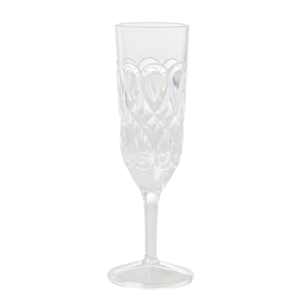 Rice Akryl Champagneglas - Gennemsigtig 