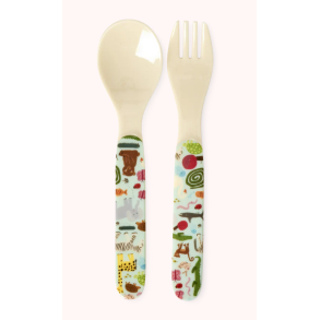 Rice, Babyske og gaffel, Mint, Wildlife Print 