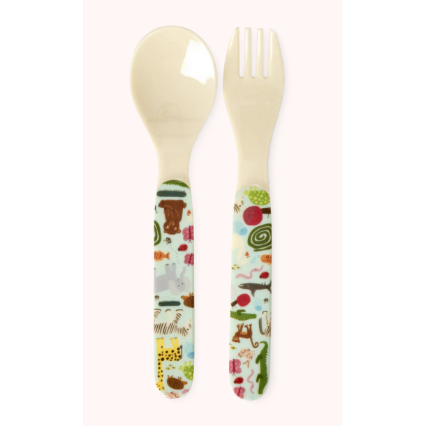 Rice, Babyske og gaffel, Mint, Wildlife Print 