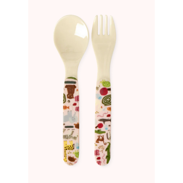 Rice, Babyske og gaffel, Pink, Wildlife Print 