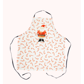 Rice Bomuld Forklde - Hvid - Santa Print 