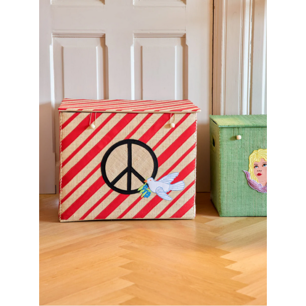 Rice, Ekstra stor Raffia Opbevaringskurv - Rd