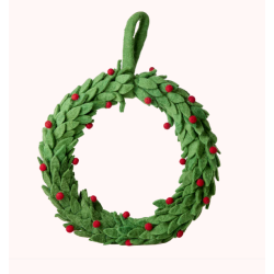 Rice filt julekrans, 37cm