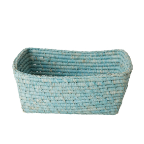 Rice Firkantet Raffia brdkurv, blgrn