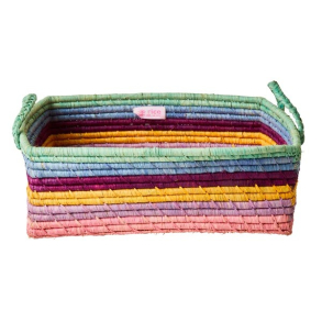 Rice Firkantet Raffia Kurv til ovnfast fad, stor