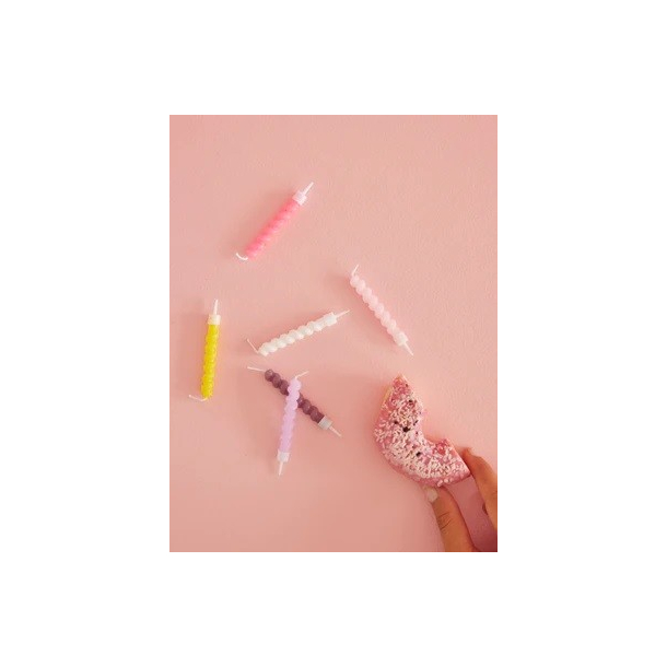 Rice kagelys med twist, Pink