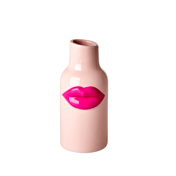 Rice Keramik Vase lille - Pink lips