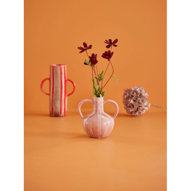Rice, Keramik Vase, Lyserde striber