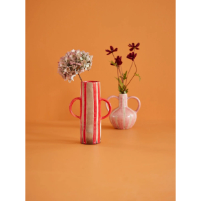 Rice, Keramik Vase, Rde striber