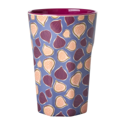 Rice latte kop, bl - Blommefarvet - Figs In Love Print