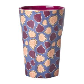 Rice latte kop, bl - Blommefarvet - Figs In Love Print