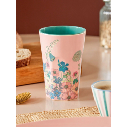 Rice latte kop, Lyserd - Flower Collage Print