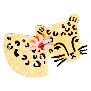 Rice, Leopard Broche 