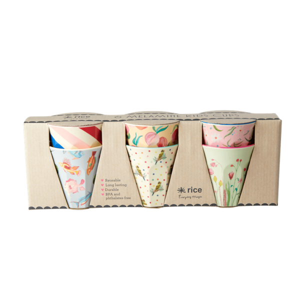 Rice Lille Melamin Kop - 'Choose Happy' - 6 stk.