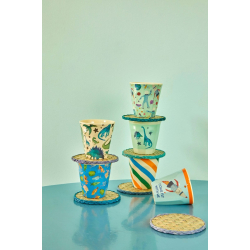 Rice Lille Melamin Kop - Dinosaur Print, 6 stk. 