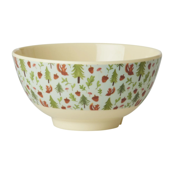 Rice Lille Melamin Skl, Creme, Blue Happy Forrest