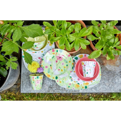 Rice lille melamin skl, Easter Print, Grn