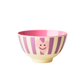 Rice Lille Melamin Skl - Lyserd hjertesmiley