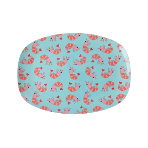 Rice Lille Rektangulr Melamin Dessert tallerken, Shrimp 