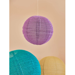 Rice lille rund lampeskrm, Mrk Lavendel