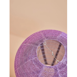 Rice lille rund lampeskrm, Mrk Lavendel