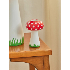 Rice, Lille Svampe Keramik Vase - Rd