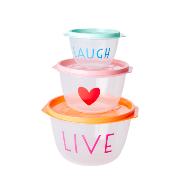 Rice Madopbevaringsskle, Choose Happy, 3 stk.