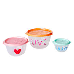 Rice Madopbevaringsskle, Choose Happy, 3 stk.