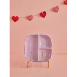 Rice Melamin Brnetallerken med 3 rum, Lilla