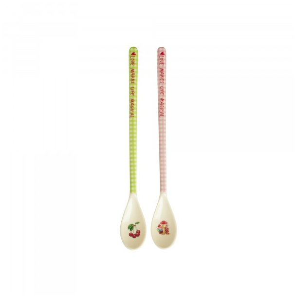 Rice melamin latte ske, Pink, Love Therapy Gnome Print