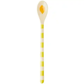 Rice melamin latte ske, Yellow Stripes Print