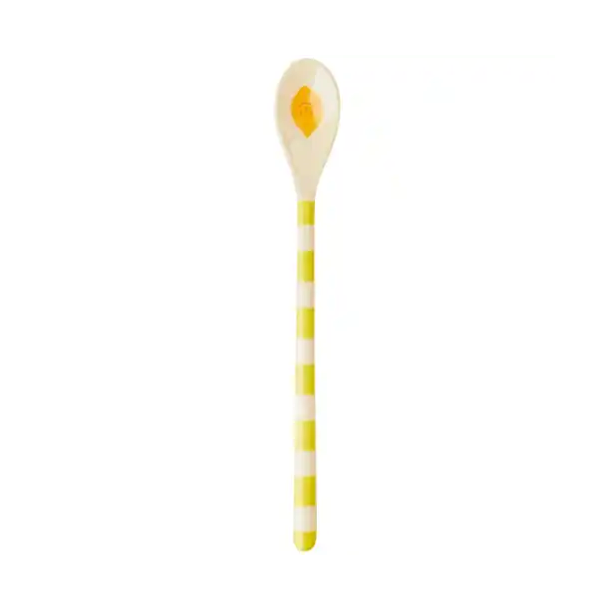 Rice melamin latte ske, Yellow Stripes Print
