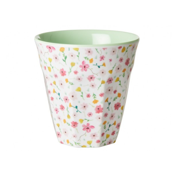 Rice melamin mellem kop, Easter Print, Hvid