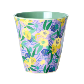 Rice Melamin mellem kop - Lilla - Fancy Pansy Prints