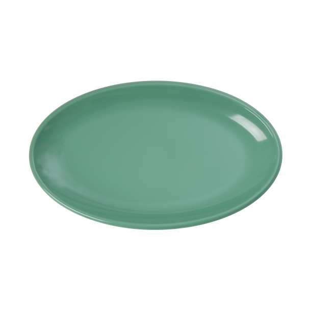 Rice Melamin Oval Fad, Grn, Mellem