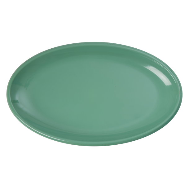 Rice Melamin Oval Fad, Grn, Stor