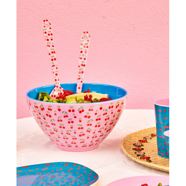 Rice, Melamin Salatskl, Pink, Cherry Love Print