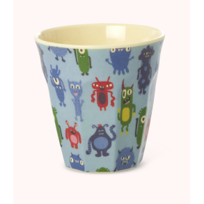 Rice, Mellem Brnekop, Lys Bl, Monsters Print 