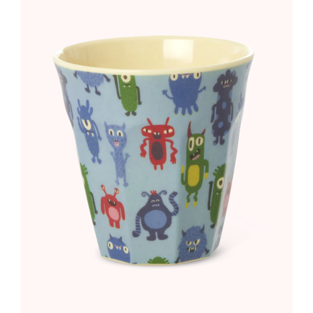 Rice, Mellem Brnekop, Lys Bl, Monsters Print 