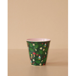 Rice Mellem Melamin Kop - Grn - Forest Gnome Print