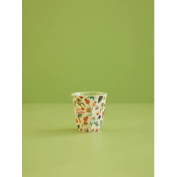 Rice Mellem Melamin Kop - Grn - Winter Rosebuds Print