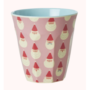 Rice Mellem Melamin Kop - Lyserd - Santa Baby Print