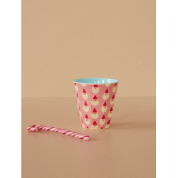 Rice Mellem Melamin Kop - Lyserd - Santa Baby Print