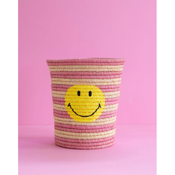 Rice Mellem Raffia Kurv, Multi, Smiley&reg;