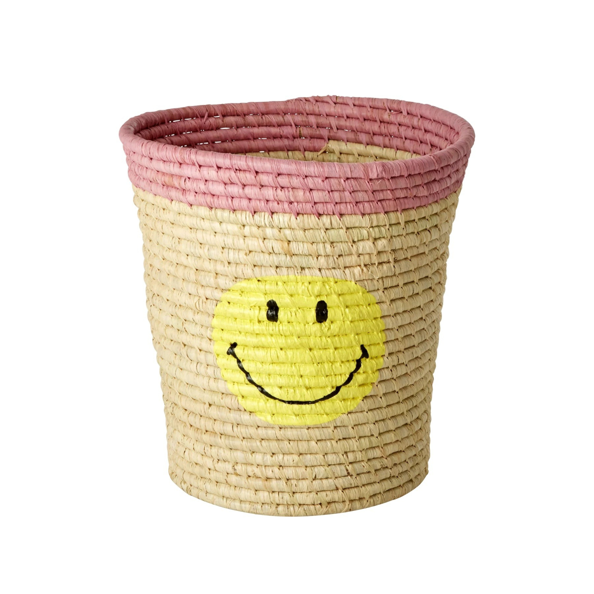 Rice Mellem Raffia Kurv, Natur, Smiley® - Rice - Martensens Boghandel